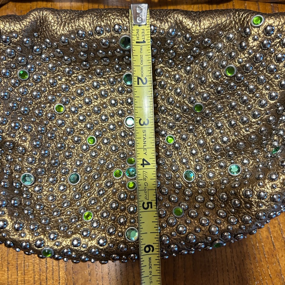 Cole Haan G Series Bronze Leather Studded Handbag/Wristlet Like New!! - Picture 12 of 13